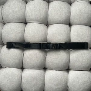 Another Line Black Patent Leather Bow Waist Belt Size Small / Medium